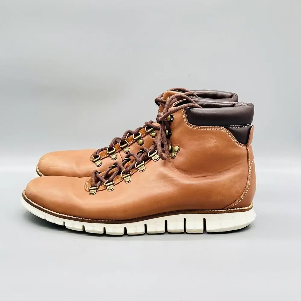 Cole Haan Boots Mens 12 Brown Leather Grand OS Chukka Ankle Lace Up Casual